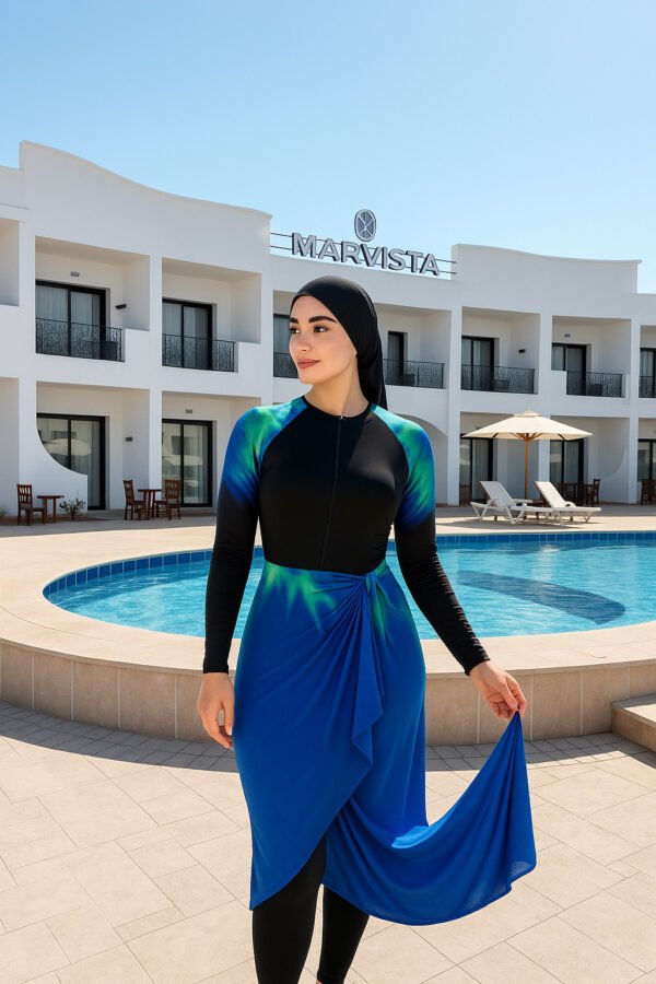 ⁦مايوه بوركيني 4 قطع (شي إن)⁩ - الصورة ⁦3⁩