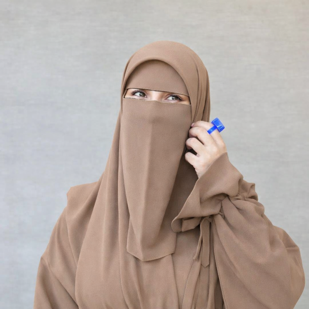 طقم نقاب + خمار ماليزي خامة بريميوم - الخليجي براند - الصورة 7