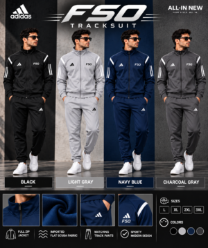 Adidas F-50 Men’s Tracksuit – Imported Flat Scuba Fabric